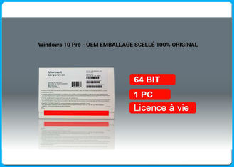 Pro système d'exploitation de permis d'OEM de Microsoft Win10 - activation 100% française d'utilisateur de DVD 1 en ligne