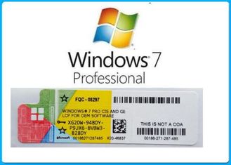 Label véritable de contrefaçon de codes principaux de produit d'OEM Windows 7 de COA/32bit/64bit de Microsoft anti-