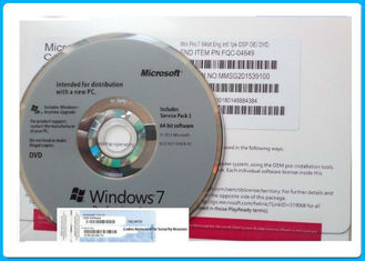 Pro bit DVD de la clé 64 d'OEM de Microsoft Windows 7 véritables/clé permis de COA