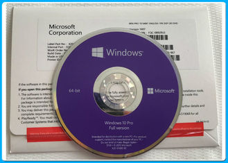 Internet en ligne de pleine de versions de Microsoft Windows 10 pro de logiciel de la victoire 10 pro 32bit 64bit DVD d'OEM activation véritable de paquet