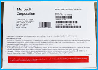 OEM 100% véritable de Pro Pack de Microsoft Windows 10 d'activation code principal de 32/64 bits multilingue