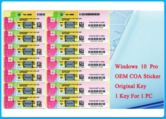Tout l'autocollant 32bit 64bit de COA de Lanugaue Windows 10 compatibles pro en ligne activent le permis véritable d'OEM de COA X20
