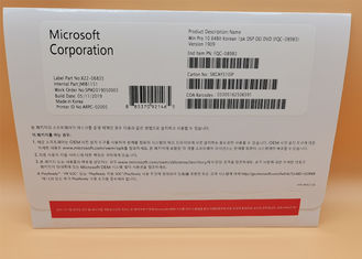 Permis original de version de Microsoft Windows 10 de pro du logiciel 64 de bit paquet coréen d'OEM