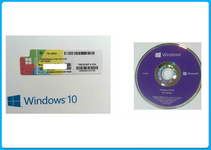 Anti faux anti pro OEM DVD du professionnel 64bit de Microsoft Windows 10 UV principaux originaux