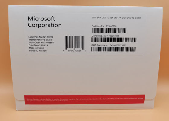 Clés de la norme 2019 de serveur de logiciel de système d'exploitation de Microsoft et fournisseur original de permis de DVD 100%