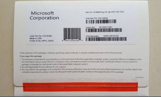 Autocollant de Coa d'activation de label de logiciels de Microsoft Windows pro