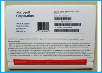 Paquet d'OEM DVD/win10 de bit du professionnel 64 de Microsoft Windows 10 pro avec la clé véritable de produit
