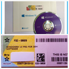 Pro boîte DVD d'OEM de logiciel de Windows 10 avec le permis de coa, activation en ligne