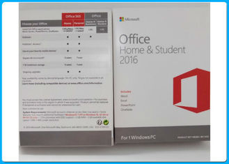 Microsoft Office la carte principale de 2016 à la maison et d'étudiant de permis/AUCUN disque/DVD a activé en ligne