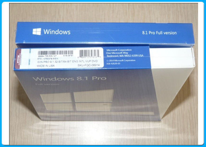 Bit 64 de la clé 32 d'OEM de paquet de Microsoft Windows 8,1 en ligne d'activation pro
