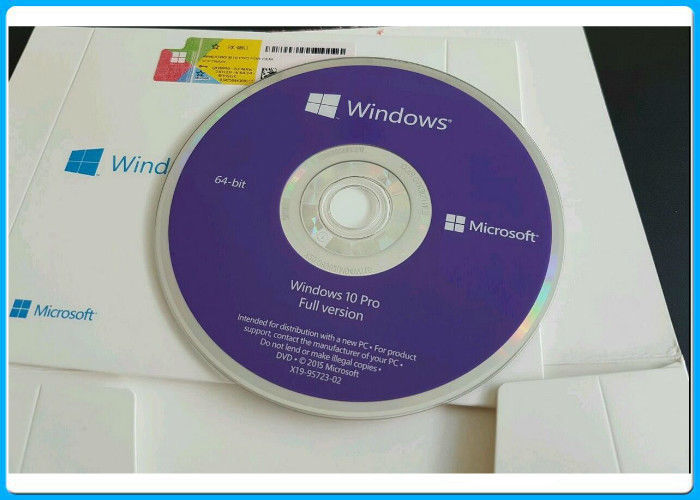 Paquet d'OEM DVD/win10 de bit du professionnel 64 de Microsoft Windows 10 pro avec la clé véritable de produit