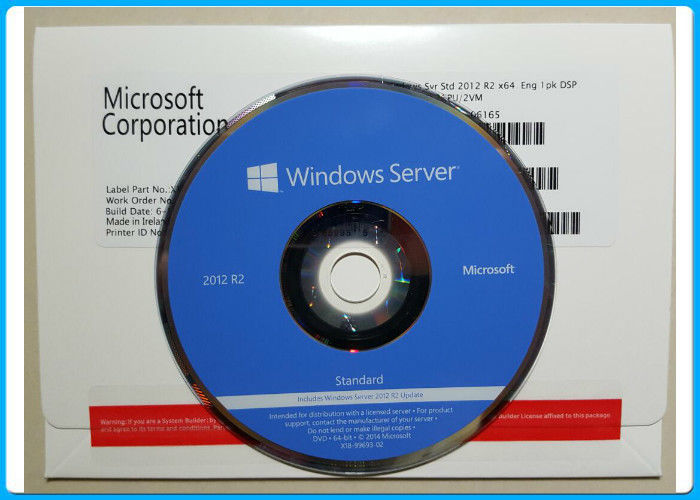 Activation standard toute neuve de paquet d'OEM de Windows Server 2012 R2 R2 X64 avec le DVD